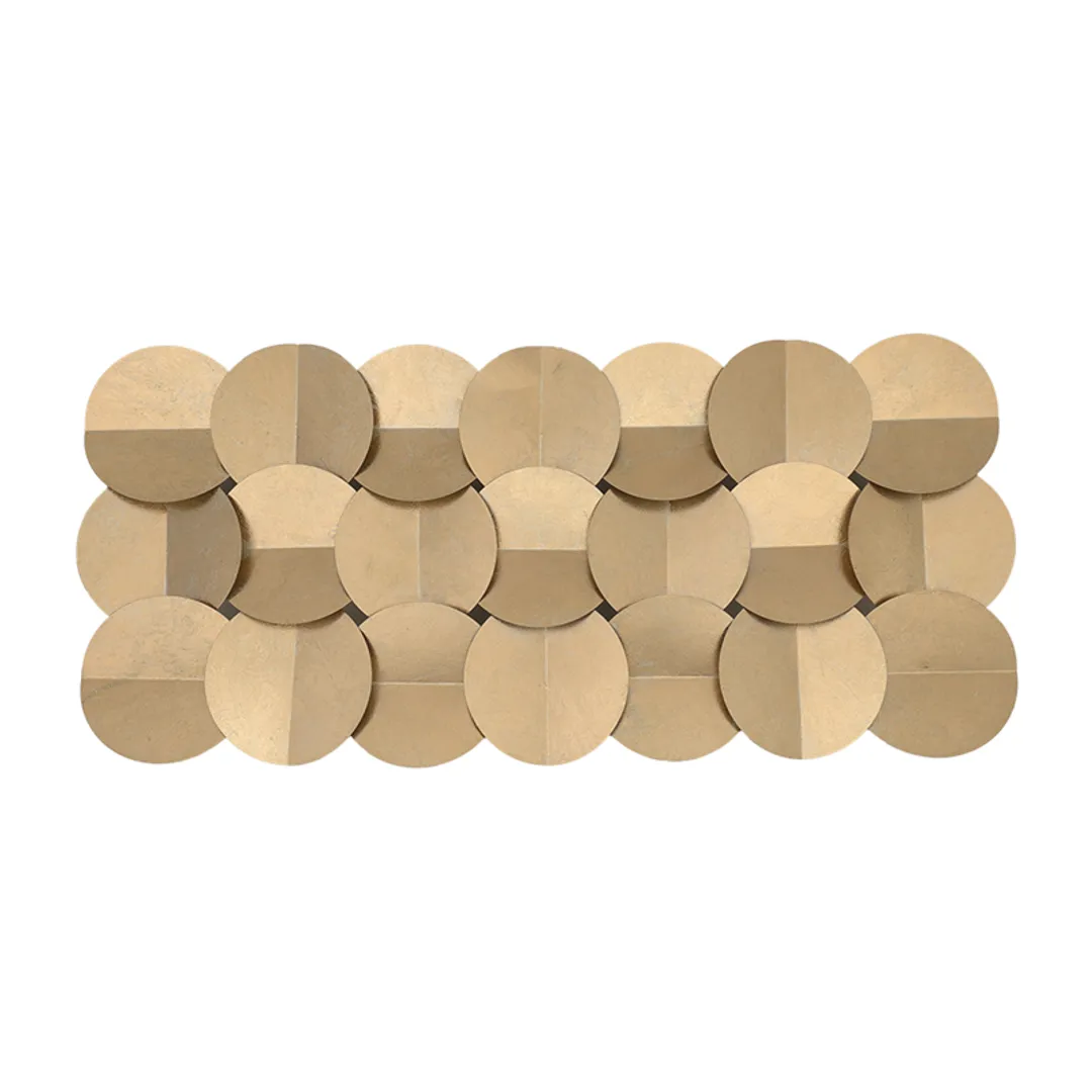 Escultura de parede em metal Mahoganny - 100cmx46cm